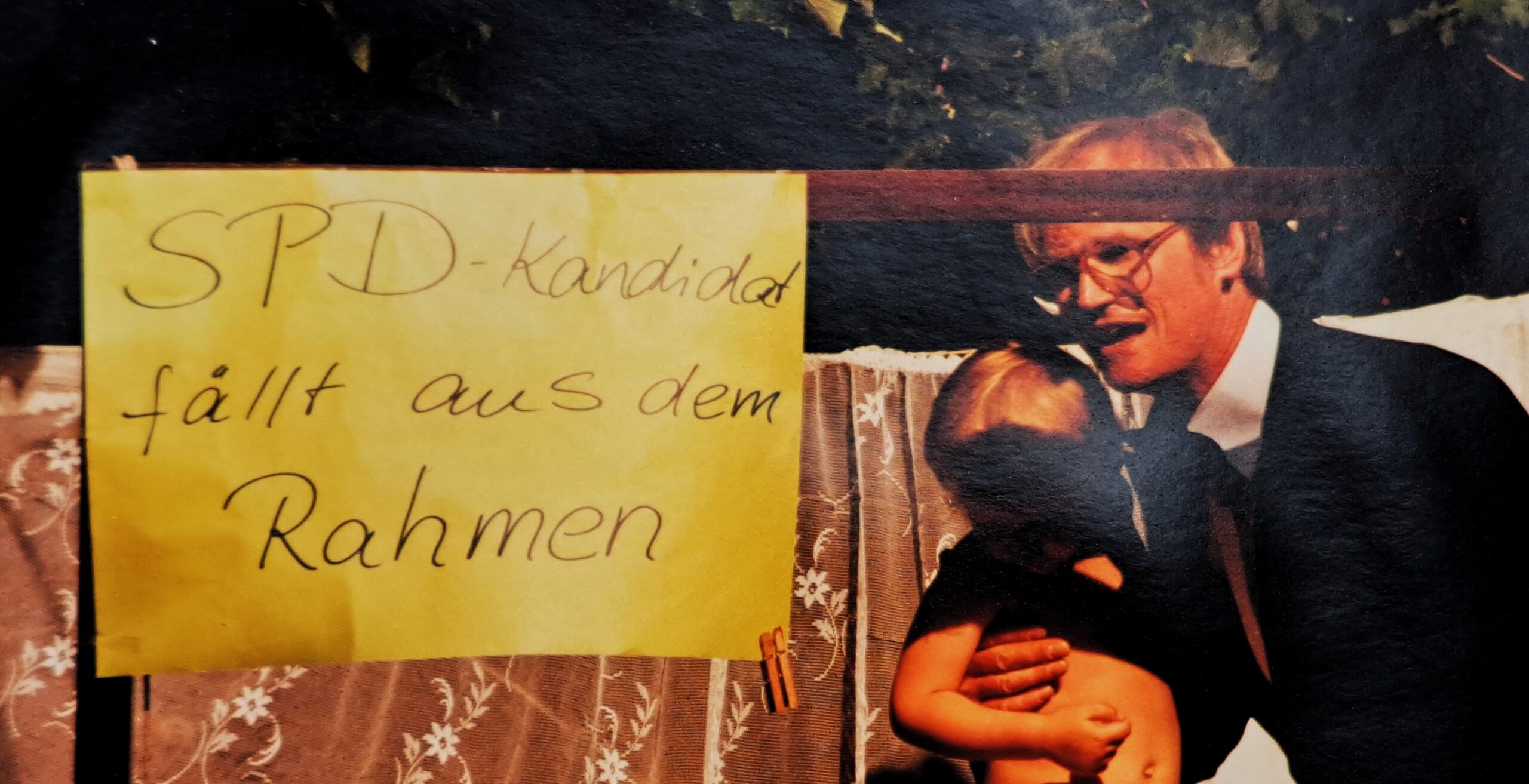 Lothar Binding mit seinem Sohn auf Kommunalwahlkampf beim Sommerspektakel